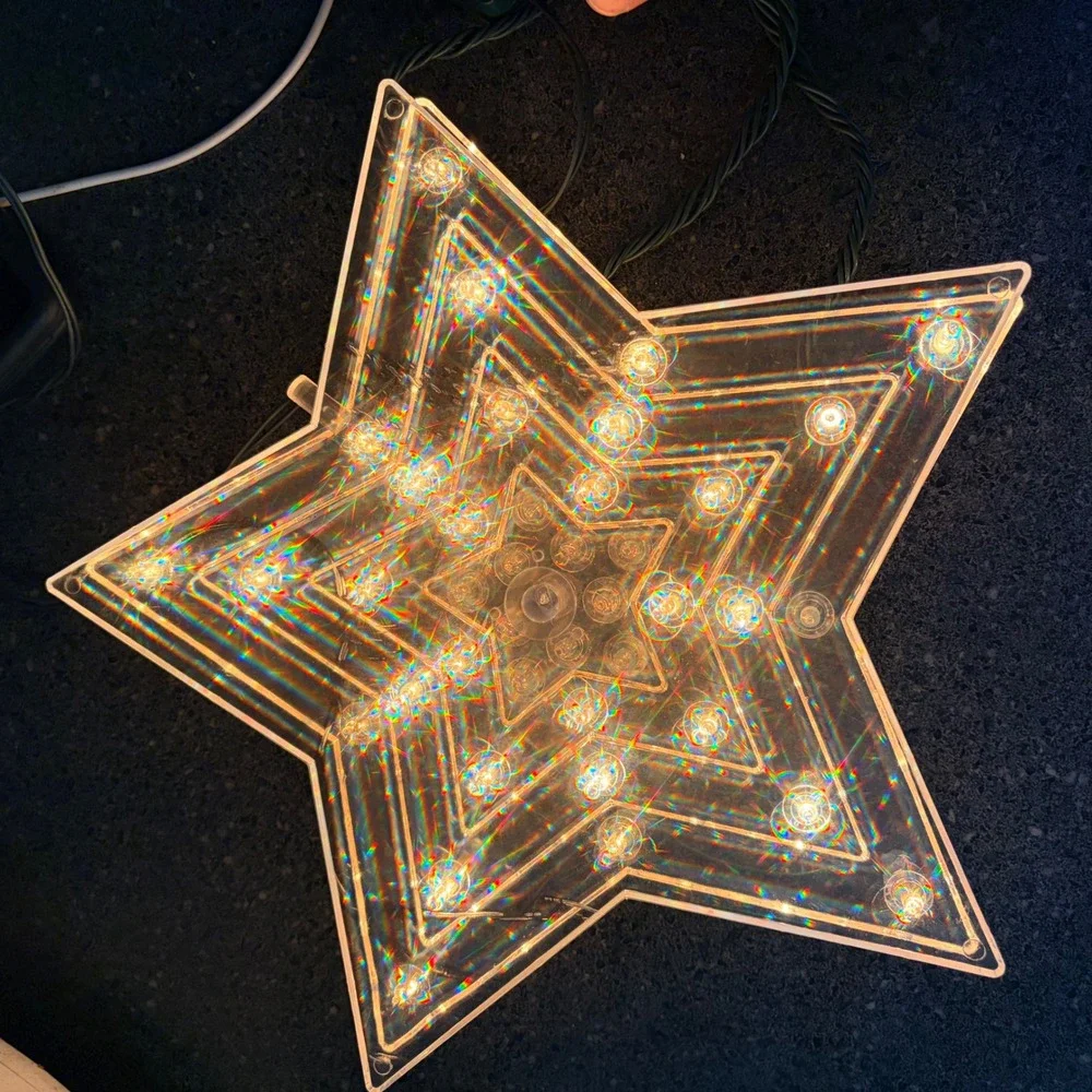 40 Lights Laser Star Tree Top 8 Function Multi Speed Prismatic Christmas Decor